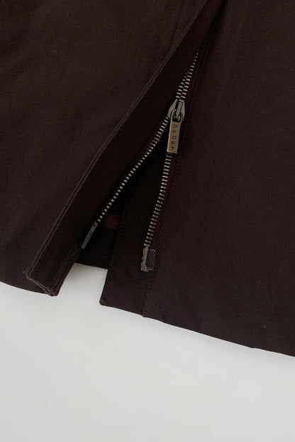 dark brown zip light jacket