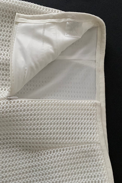 white mesh mermaid skirt