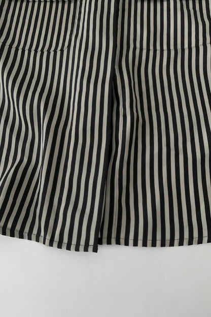 bi-collar stripe shirt