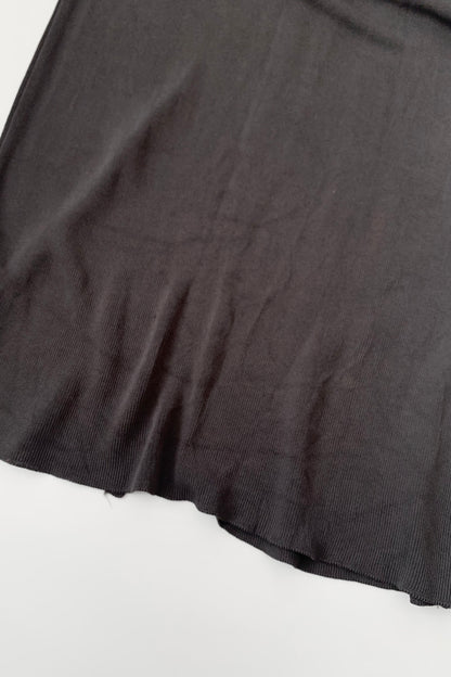 Italy charcoal gray knit long skirt