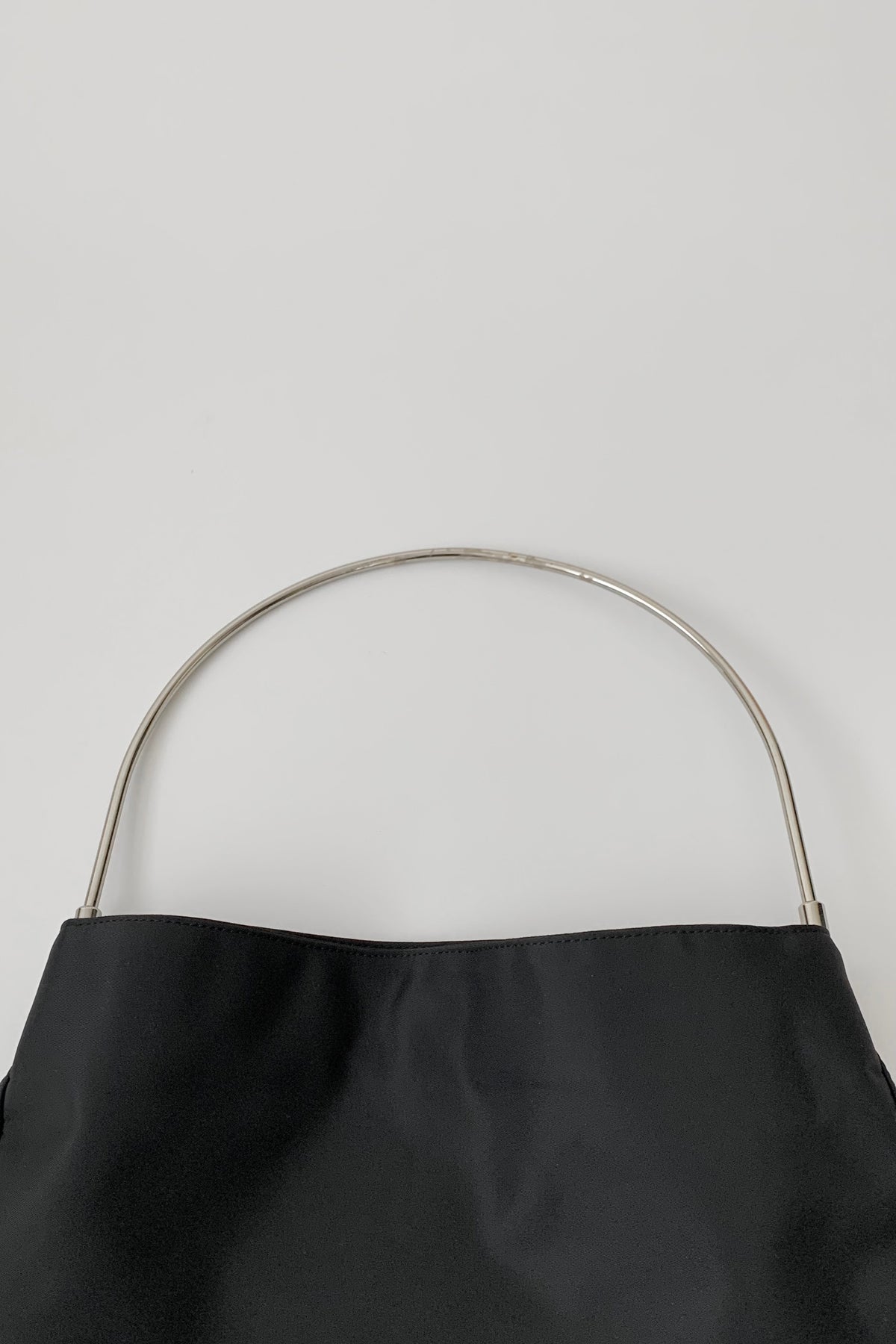 GUESS black silver handle nylon bag