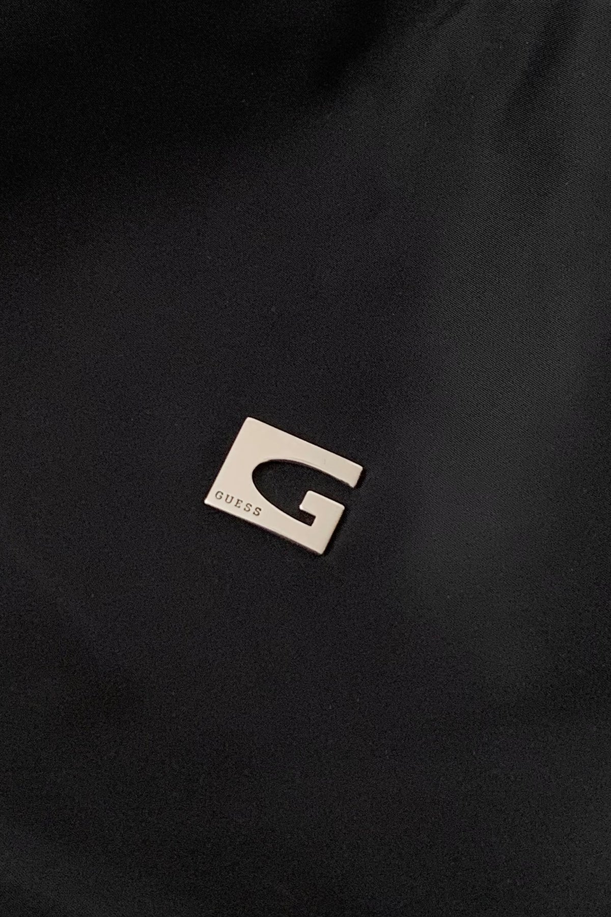 GUESS black silver handle nylon bag