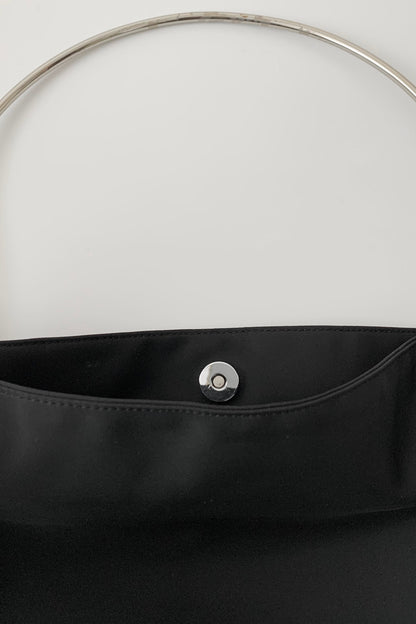 GUESS black silver handle nylon bag
