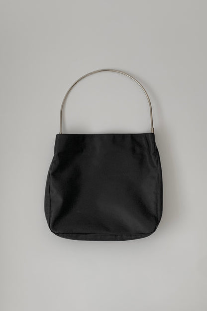 GUESS black silver handle nylon bag