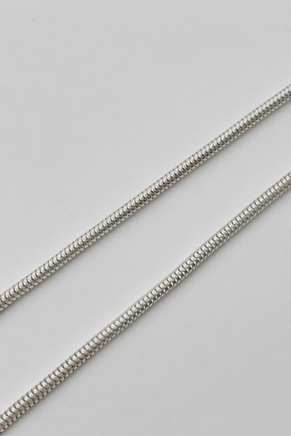 silver crystal long necklace