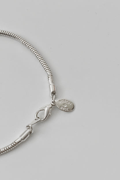 silver crystal long necklace
