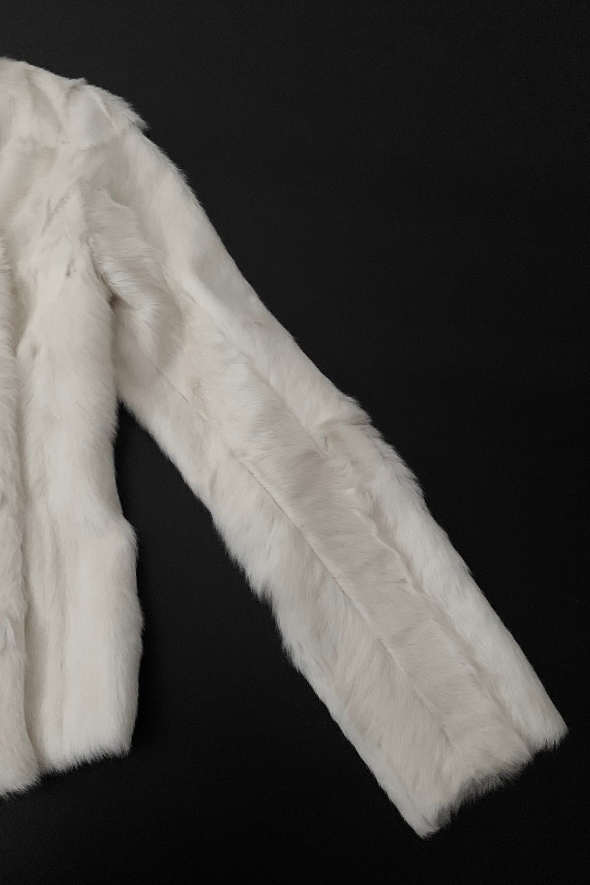 goat fur double breasted  jacket