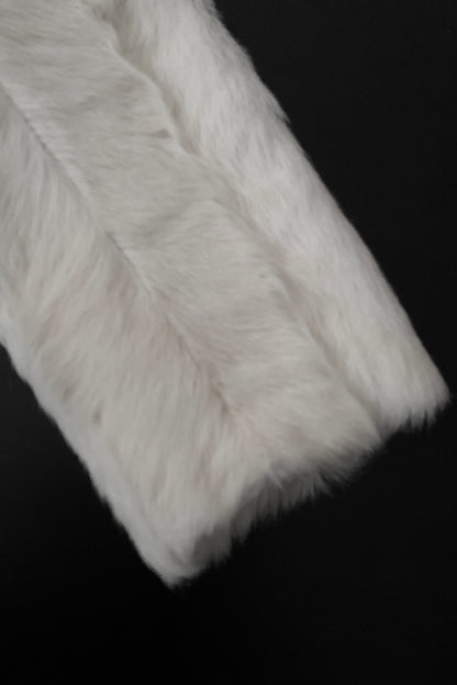 goat fur double breasted  jacket