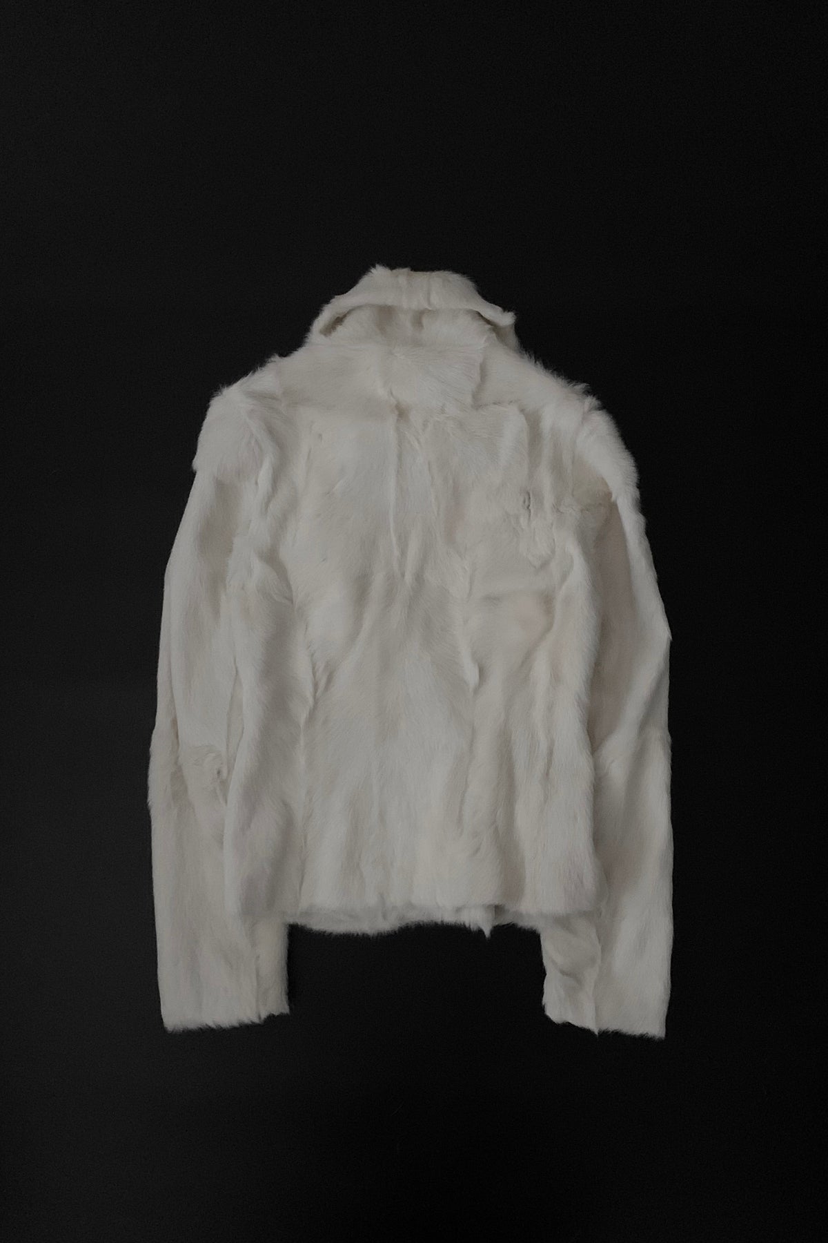 goat fur double breasted  jacket