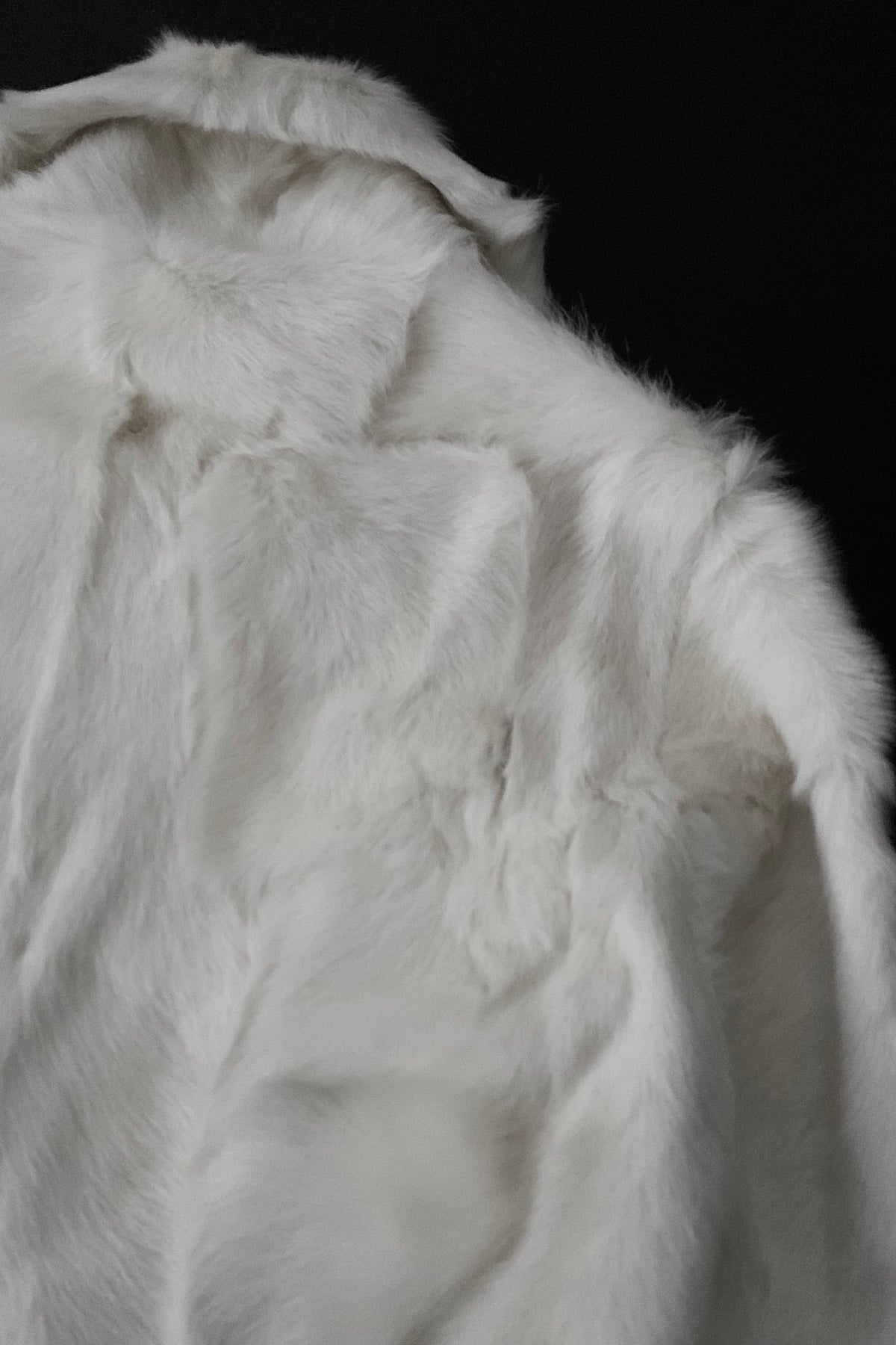 goat fur double breasted  jacket
