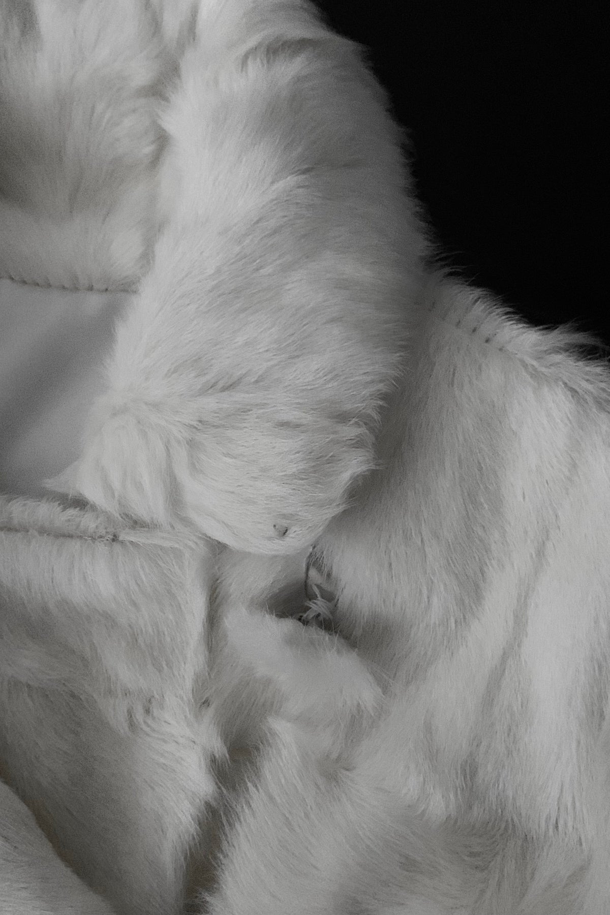 goat fur double breasted  jacket