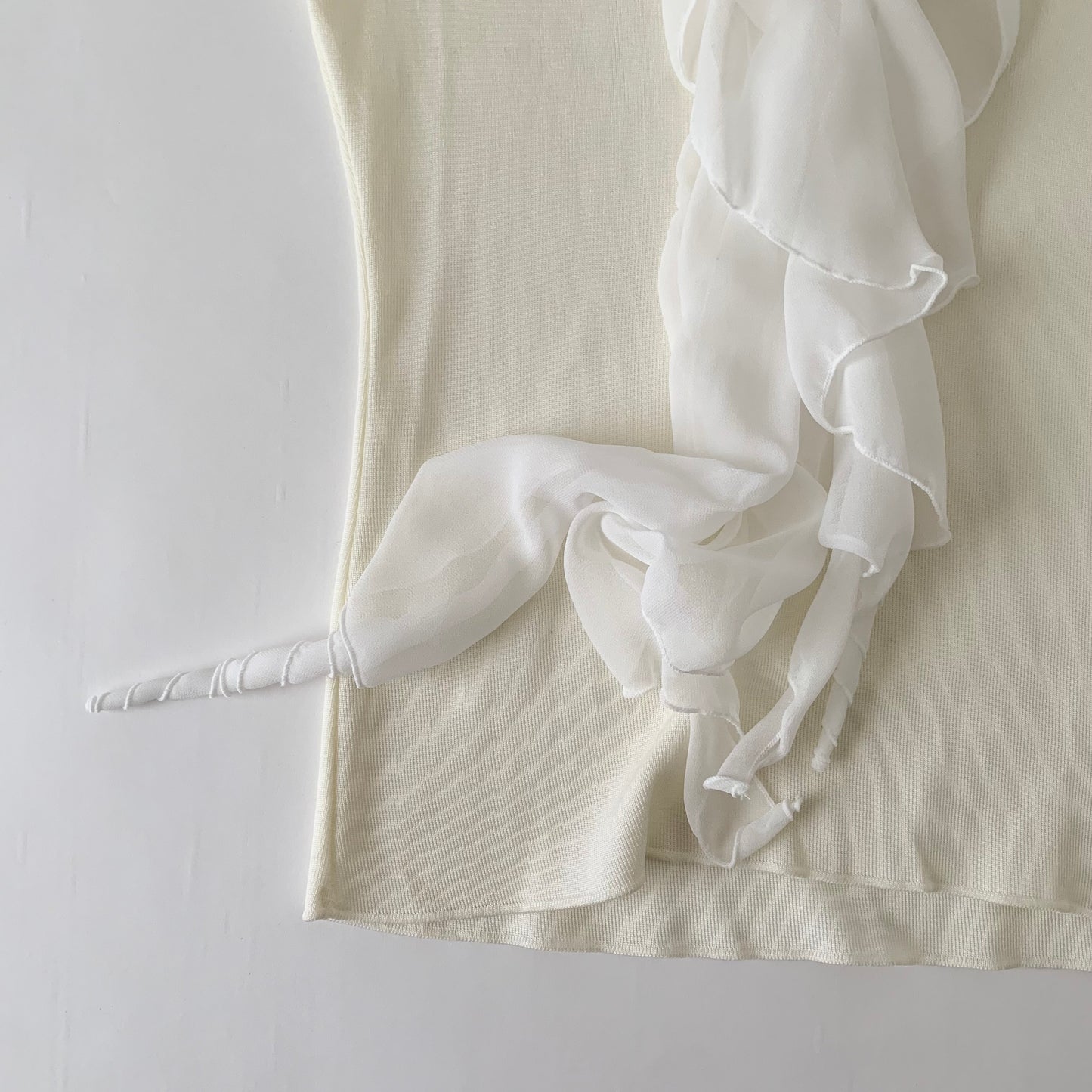 ivory frill design tops