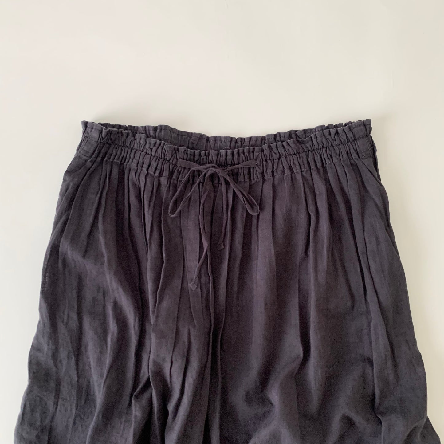 charcoal gray linen skirt